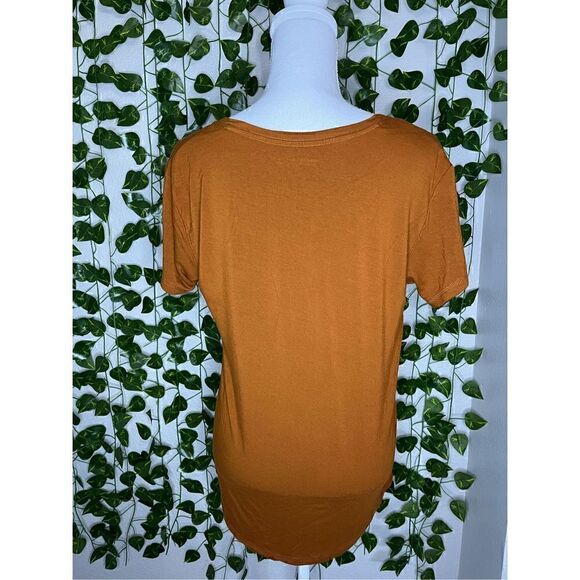 Abercrombie & Fitch Burnt Orange V-Neck Short Sleeve Top Size Small - Picture 2 of 5